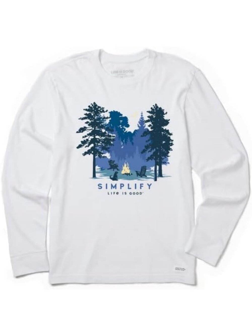 Men's Campfire Long Sleeve Tee - Soft, Comfortable, Casual Graphic Shirt